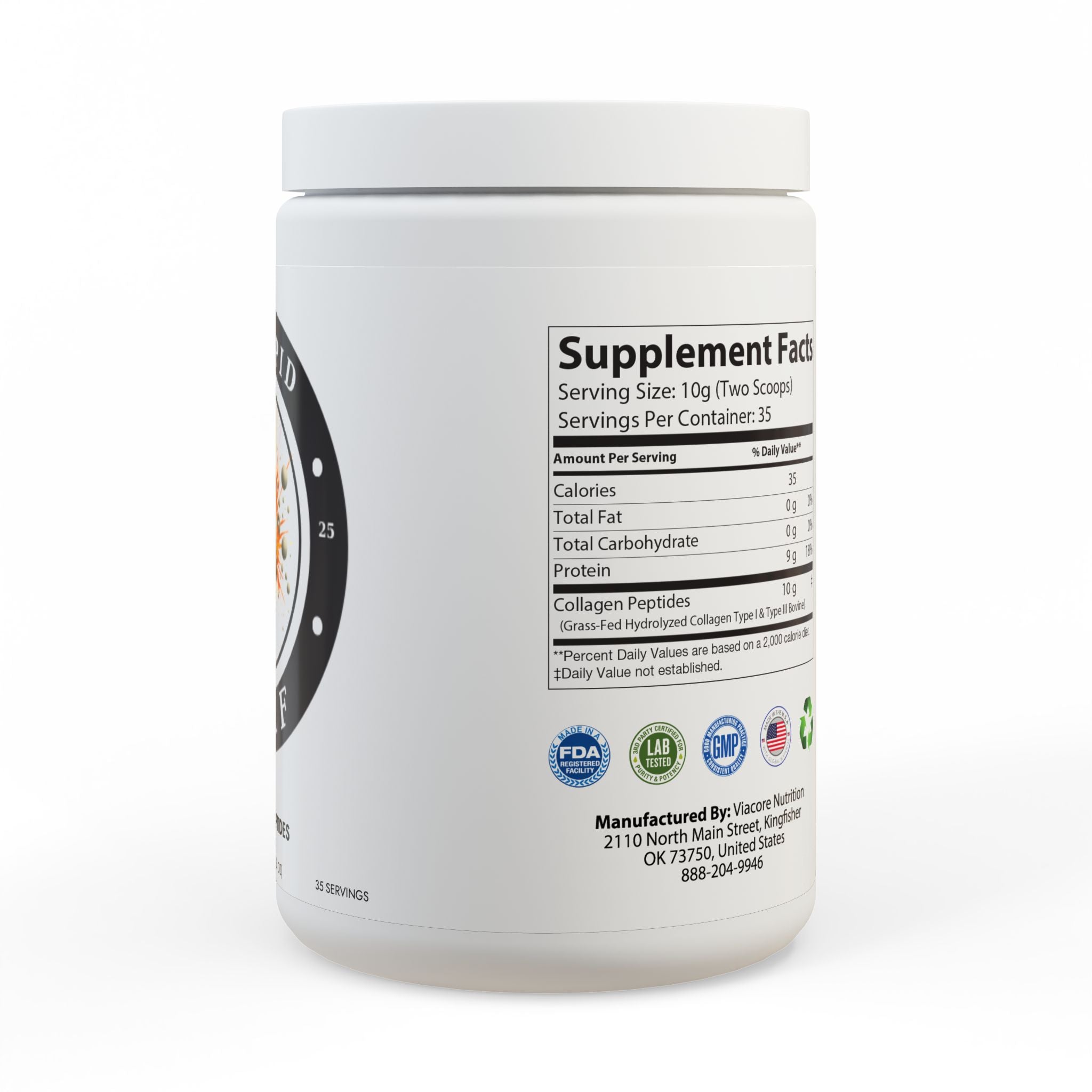 Collagen Peptides Type I & III Supplement (350g, 12.3oz)