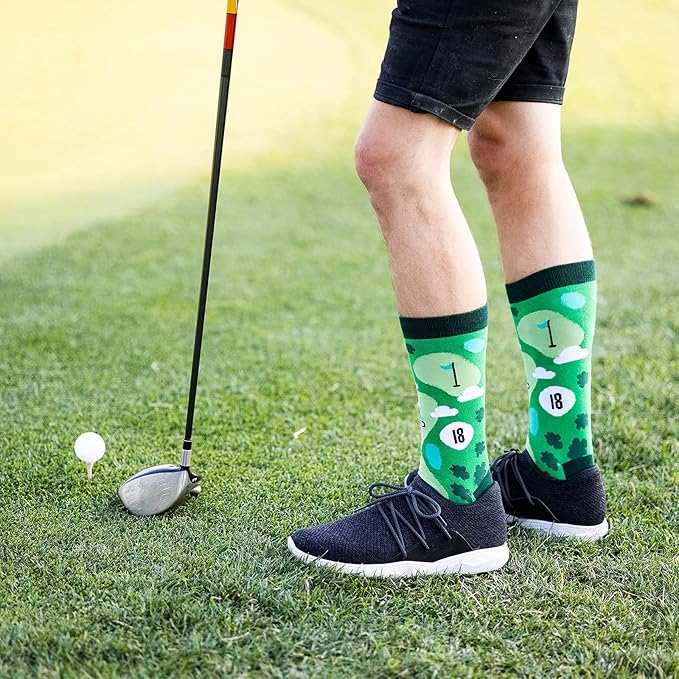 Funny Golf Socks - Fun gift for golfers - Unisex one size fits most - Great for birthdays or stocking stuffers